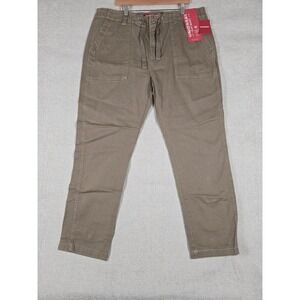 UNIONBAY Men Khaki Flex Waist Stretch Fabric Cargo‎ Pants Size 40 NWT